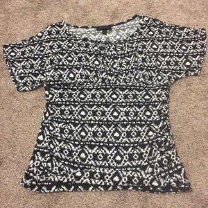 Black and white blouse